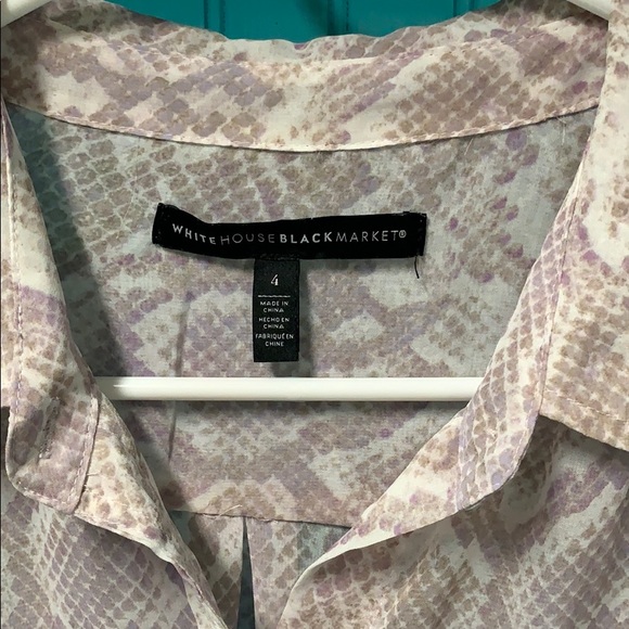 WHBM Snake print button down 4 - Picture 2 of 3